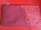 RARE kenzo parfume petite trousse small pouch red print/leather part maroon 