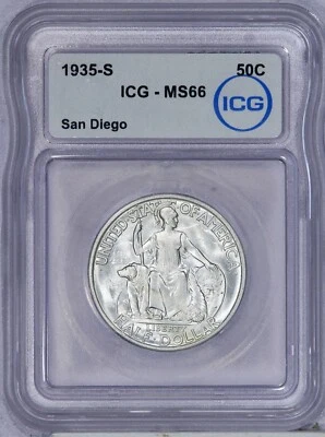 1935-S San Diego Half Dollar 50C ICG MS66 - Image 1 of 2