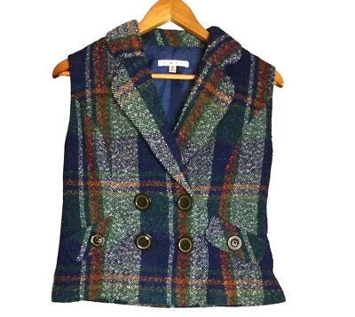 Chaleco Chaqueta Cabi Mujer Sin Mangas Tweed Doble Pecho Talla S Foto 1 de 4