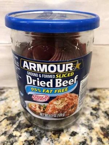 Armour Star Chipped Sliced Beef Dried 4.5 oz Glass Jar Gravy SOS - Picture 1 of 4