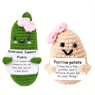 2 PIEZAS Mini Divertido Juguete Positivo Patata Regalo Creativo Hecho a Mano Tejido Crochet Suave Foto 1 de 4