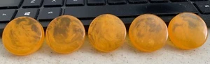 Vintage Bakelit Butterscotch marmorierter Apfelsaft 1 1/16" (27mm) breit. - Bild 1 von 4
