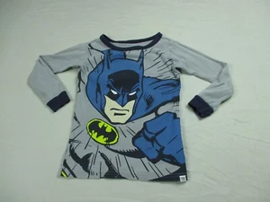 Batman Pajama Top Boys Size 4 Gray T Shirt Long Sleeves Print PJs Kids Baby Gap - Picture 1 of 14