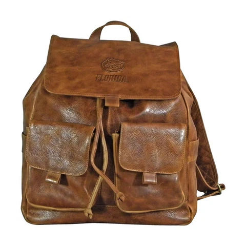 University of Florida Gators Leather Rucksack Tan Westbridge Backpack Cover