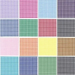 Polycotton 1/8" Gingham Check Checked Print Dress Fabric Material Back to School - Picture 1 of 12