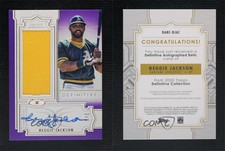 2020 Topps Definitive Collection Relic Purple /5 Reggie Jackson Auto HOF