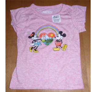 Toddler Girls MINNIE & MICKEY MOUSE T-Shirt Size 2T 3T 5T NWT Eco Friendly - Picture 1 of 1