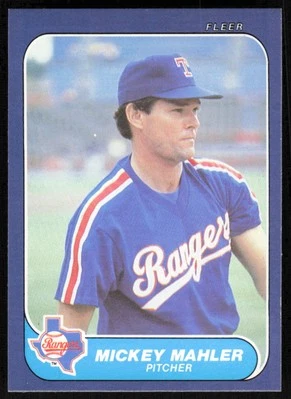 1986 Fleer Update #U-70 Mickey Mahler   - FREE SHIPPING - Image 1 of 2
