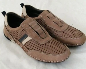 Zapatillas hombre ROGER KENT mocasín cuero marrón talla 45 - Imagen 1 de 6