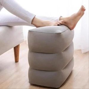 Inflatable Flight Footrest Pillow Adjustable for Airplane Car Bus Travel Kids Re - Picture 1 of 32