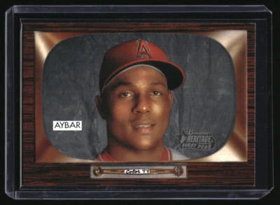 Erick Aybar 2004 Topps #305 Heritage 1955 Bowman primer año ángeles novato radiocontrol Foto 1 de 2