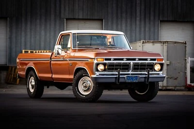 1976 Ford F250 bronze | 24x36 inch POSTER | vintage classic pickup truck - Image 1 of 2