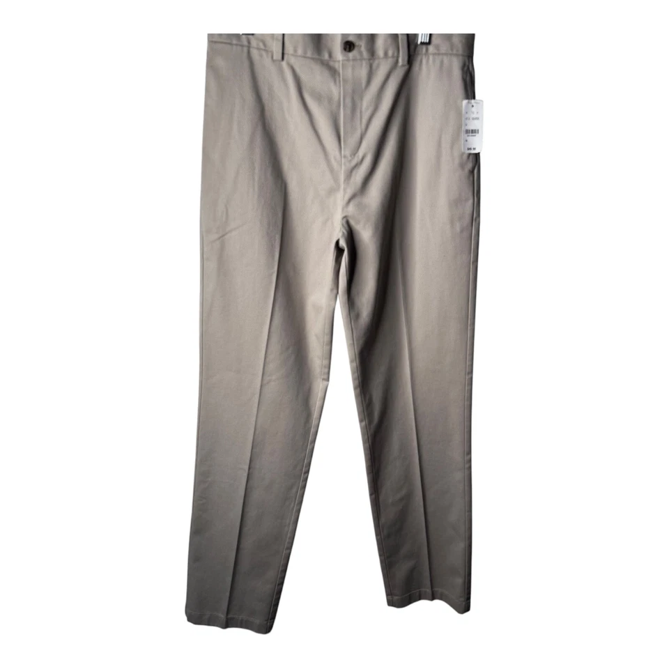 Vellón Brooks Brothers talla 18/28 1/2. Pantalones de vestir beige bolsillos cortados NUEVO Foto 1 de 4