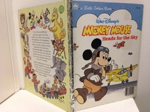 Vintage LGB Little Golden Book Mickey Mouse Heads for the Sky Walt Disney 100-60 - Picture 1 of 11