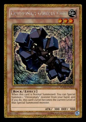 Tarjeta Yugioh rara secreta dorada cronomalía nudo gordiano PGLD-EN010 Foto 1 de 2