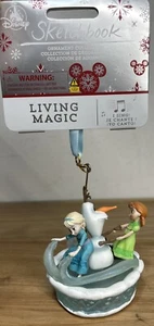 2023 DISNEY SKETCHBOOK ORNAMENTO MUSICALE ANNA ELSA & OLAF Nuovo **LEGGI** - Foto 1 di 7