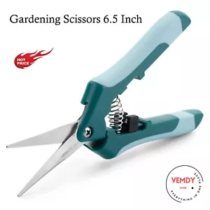 Straight Blade Gardening Trimming Scissors Pruner Shear Plant Tree Cutter 6.5 In - Picture 1 of 9