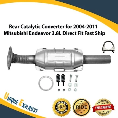 Convertidor catalítico trasero para Mitsubishi Endeavor 2004-2011 3,8 L ajuste directo Foto 1 de 4