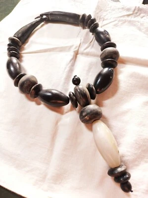 Vintage Horn Kette Anhänger Büffelhorn handgemacht  Halskette natürlich handmade - Bild 1 von 4