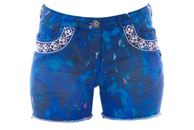 Scotch & Soda Maison Scotch Women's Printed Denim Shorts - Image 1 of 2