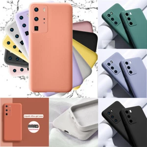 For Huawei P50 P40 Pro P30 P20 Lite Mate 30 20 Liquid Silicone Soft Case Cover - Picture 1 of 18