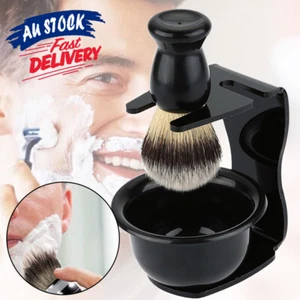 Holder Rack Stand Shave Safety Razor Bowl Tool Set Men Shaving Brush Mug Cup - Picture 1 of 9
