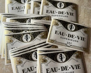SET 100 ETIKETTEN / SUPERIOR EVAL DE VIE 35° /ETIKETTEN GETRÄNK ALKOHOL OLD WINE - Bild 1 von 2