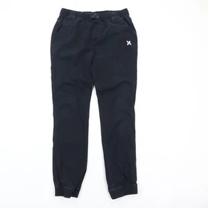Hurley Boys XL (30-32) Jogger Pants Black Elastic Waist Tapered EUC - Picture 1 of 6