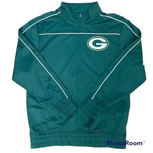NEW Size Medium Men's Green Bay Packers Full Zip Jacket Windbreaker, G Logo