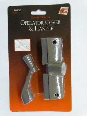 Andersen Casement Window Operator Cover & Handle /Crank with Screws, Stone - Image 1 of 2