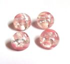 4+VINTAGE++CLEAR+PINK+AND+WHITE+SMALL+GLASS+BUTTONS+%7E+1%2F2%22
