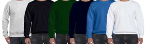 Gildan DryBlend Sweatshirt Crew Neck Long Sleeve Jumper Pullover - Picture 1 of 9