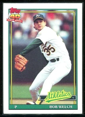 1991 Topps 40 Years Of Baseball Bob Welch #50 Oakland Athletics - Image 1 of 2