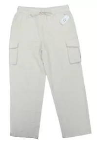 And Now This Linen Blend Drawstring Waist Cargo Pocket Men's Jogger Pants S NWT - Picture 1 of 2