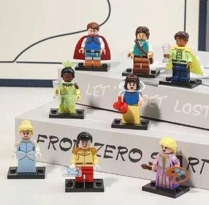 LEGO MOC Disney Princess & Frog Cinderella Snow White Rapunzel & Prince figures - Picture 1 of 7