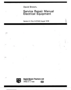 Manuale impianto elettrico generale David Brown - Foto 1 di 4