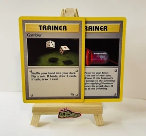 Pokemon Gambler Trainer 1st Edition #60/62 & PlusPower Trainer #82/102 - Picture 1 of 15