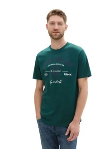 TOM TAILOR Camiseta Hombre Logo - Regular Fit S M L XL XXL 3XL Azul Blanco Gris - Imagen 1 de 75
