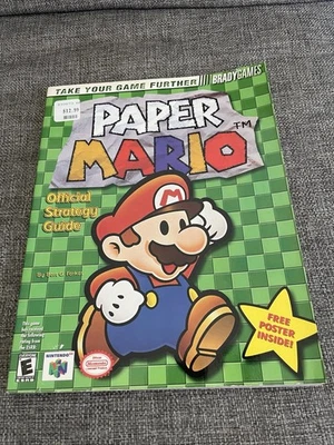Paper Mario Official Strategy Guide Nintendo 64 BradyGames w/ POSTER 🔥🔥 - Image 1 of 4