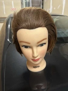 Cosmetology Mannequin Head Hair Styling Training Bridgette Burmax  brown hair - Picture 1 of 6