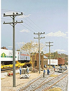 Walthers SceneMaster HO Scale Electric Power Utility Pole Set (Kit 24-Pk) - Picture 1 of 1