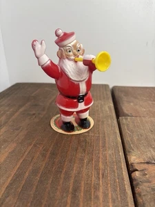 Vtg Rosen Rosbro 1950's Santa Blowing Horn Plastic Candy Container - Picture 1 of 5