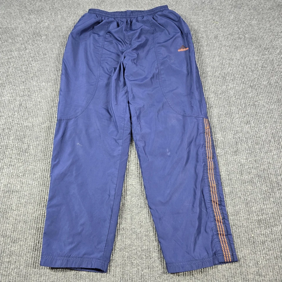 Pantalones Adidas Para Hombre De Colección Años 90 Grandes Azul Malla Forrados Pista Cortavientos Pierna A Presión Foto 1 de 4