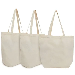 3x lona reutilizable comestibles bolsas de compras no tejidas para mujeres 17x20 " - Imagen 1 de 6