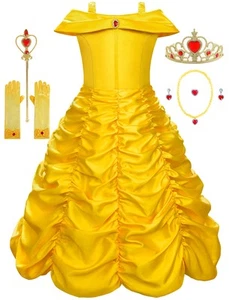 Princess Costume Dresses for Girls Costumes Halloween Cosplay Birthday Outfit... - Picture 1 of 7