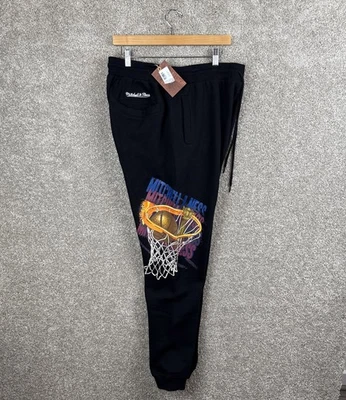 Pantalones deportivos Mitchell & Ness para hombre talla grande logotipo de baloncesto NUEVO Foto 1 de 4