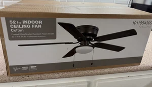 Hampton Bay Colton 52 in. Indoor Flat Bronze Low Profile Ceiling Fan 1011954309 - Picture 1 of 2
