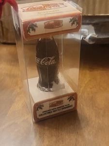 Vintage 2000 Coca-Cola Sunbloom Santa Miniature Filled Bottle Ornament  - Picture 1 of 4