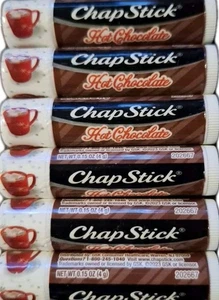 Set Of 6 Hot Chocolate Chap Sticks Great Stocking Stuffers - Picture 1 of 1