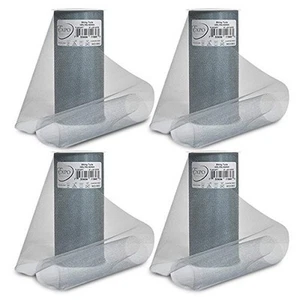 Pack of 4 Premium Shiny Spools of 6 Inch X 25 Yards | Pewter Tulle - Picture 1 of 6